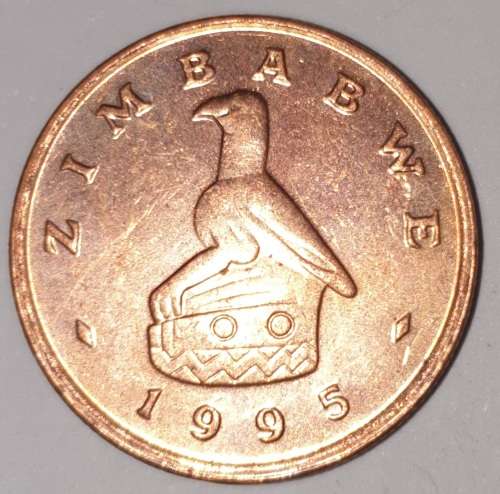 1995 - 1 CENT COIN - ZIMBABWE - (Bronze Plated Steel)